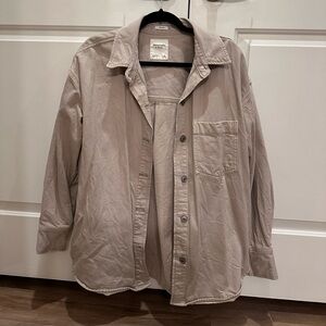 Abercrombie & Fitch Light Tan Shirt Jacket